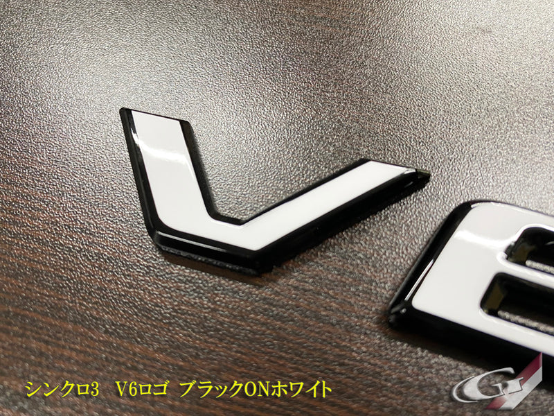【アウトレット】Grazio&co. V6ロゴ ブラックonホワイト 30/20系ヴェルファイア
